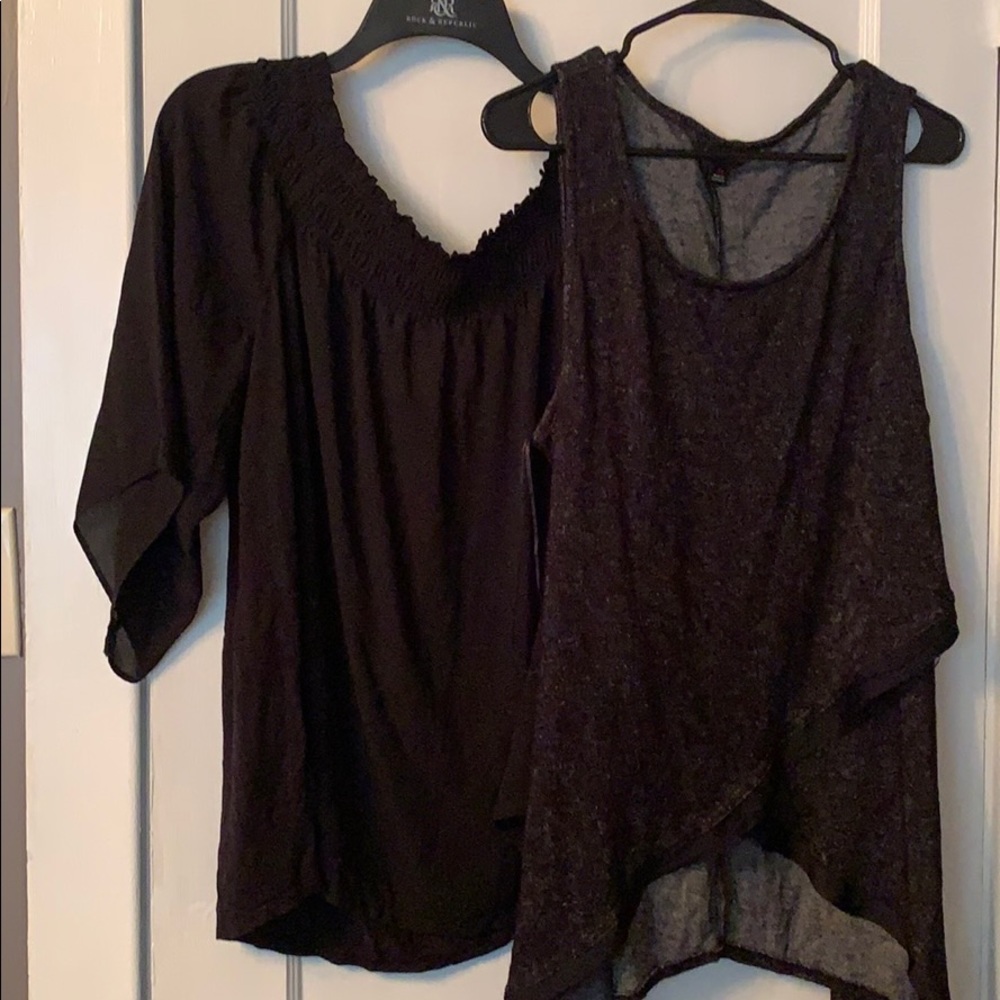 Two black tops see both